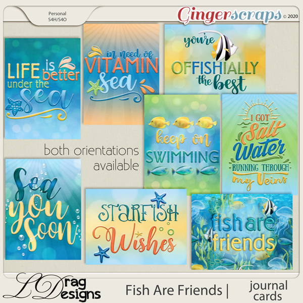 Fish Are Friends: Journal Cards by LDragDesigns