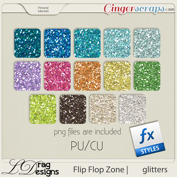 Flip Flop Zone: Glitterstyles by LDragDesigns