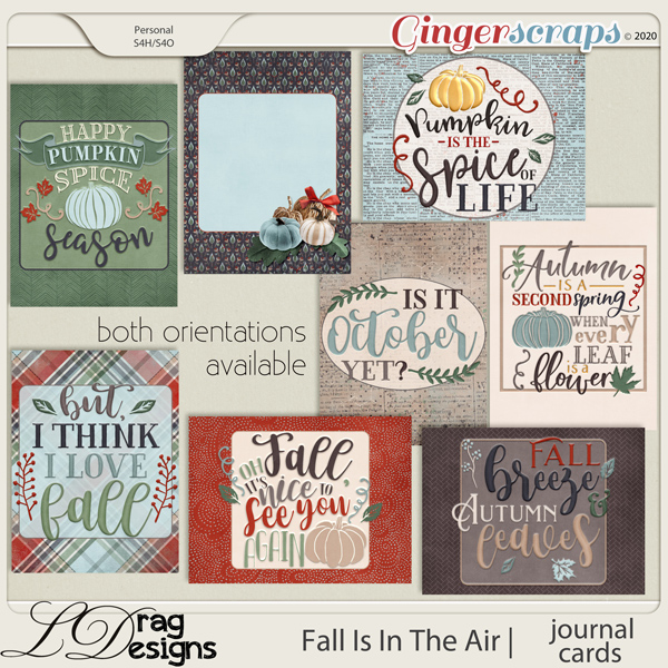 Fall Is In The Air: Journal Cards by LDragDesigns
