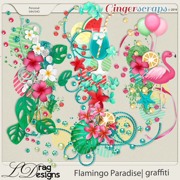 Flamingo Paradise: Graffiti by LDragDesigns