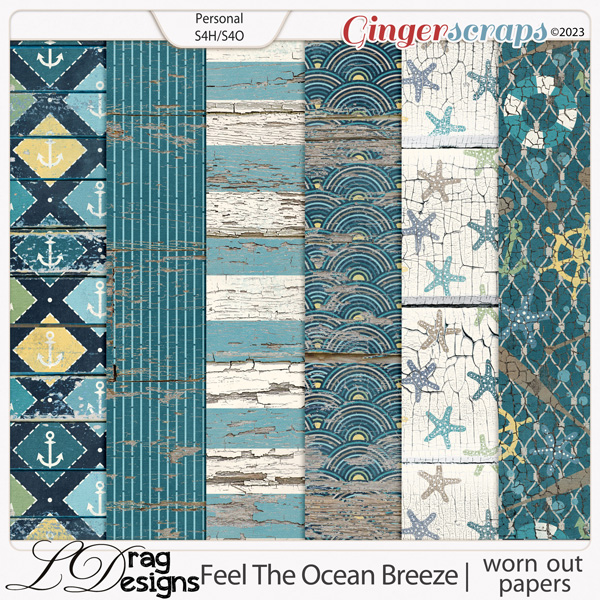 Feel The Ocean Breeze: Worn Out Papers by LDragDesigns