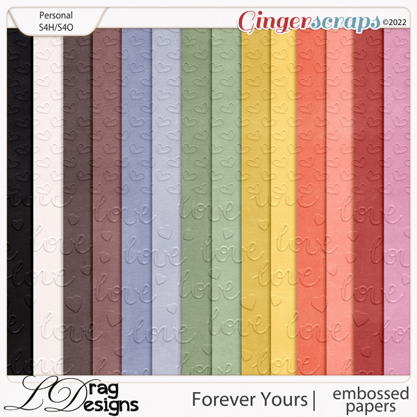 Forever Yours: Embossed Papers by LDragDesigns