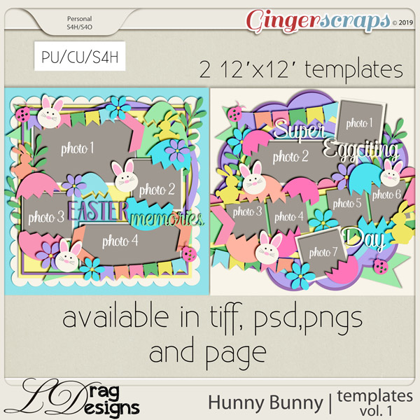 Hunny Bunny: Templates Vol. 1 by LDragDesigns