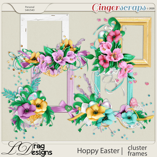 Hoppy Easter: Cluster Frames by LDragDesigns