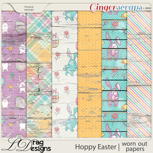 Hoppy Easter: Worn Out Papers by LDragDesigns