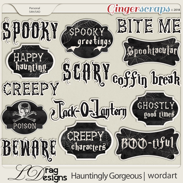 Hauntingly Gorgeous: Wordart by LDragDesigns