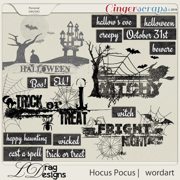 Hocus Pocus: Wordart by LDrag Designs