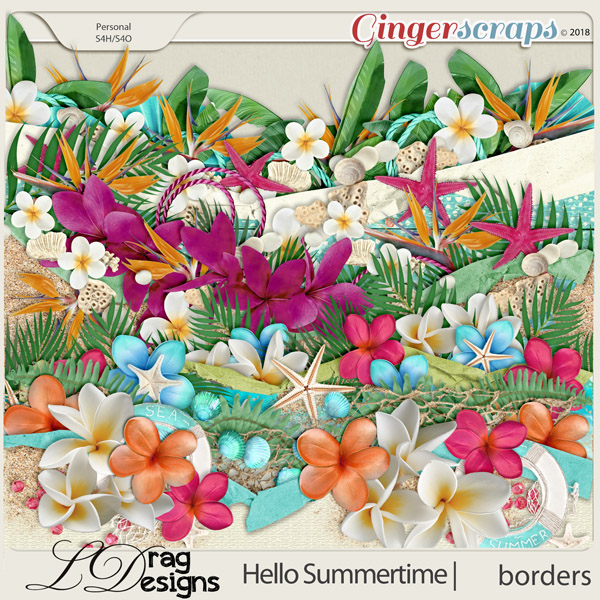 Hello Summertime: Borders by LDragDesigns