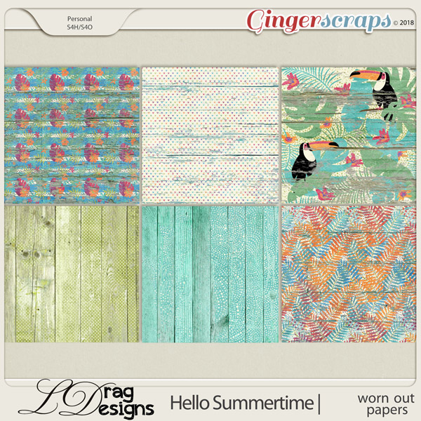 Hello Summertime: Worn Out Papers by LDragDesigns