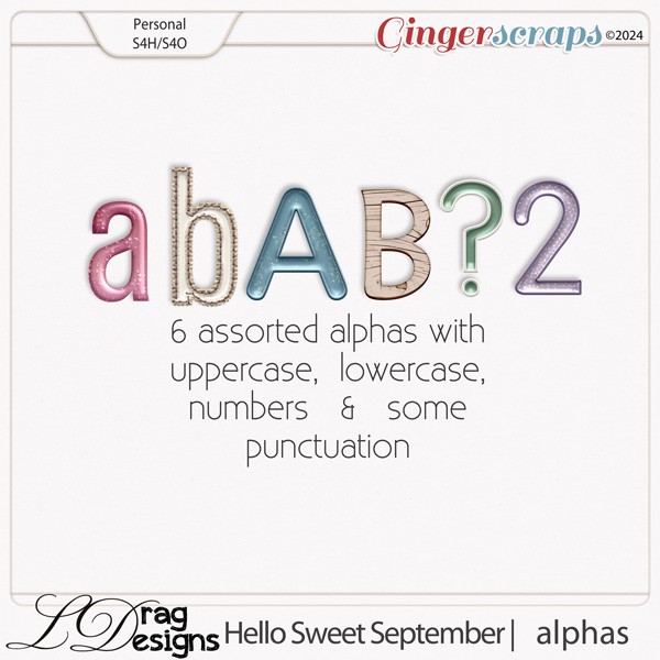 Hello Sweet September: Alphas by LDragDesigns