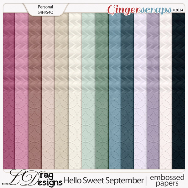 Hello Sweet September: Embossed Papers by LDragDesigns