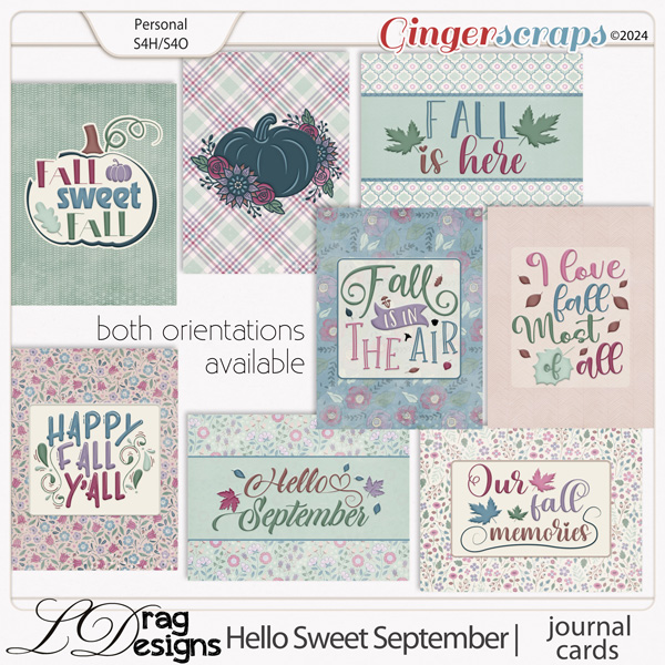 Hello Sweet September: Journal Cards by LDragDesigns