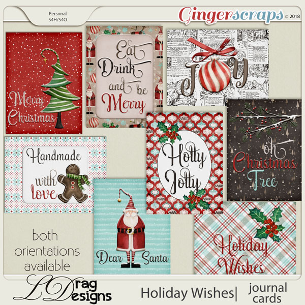 Holiday Wishes: Journal Cards by LDragDesigns