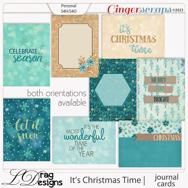 It's Christmas Time: Journal Cards by LDragDesigns