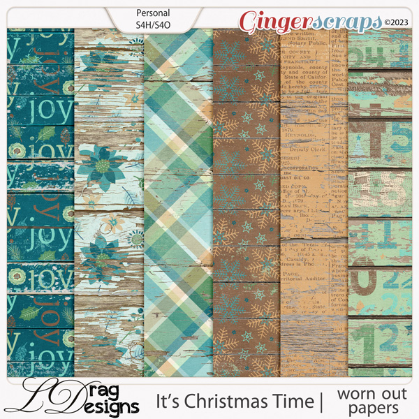 It's Christmas Time: Worn Out Papers by LDragDesigns