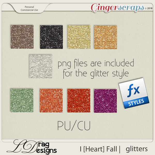 I [Heart] Fall: Glitterstyles by LDragDesigns