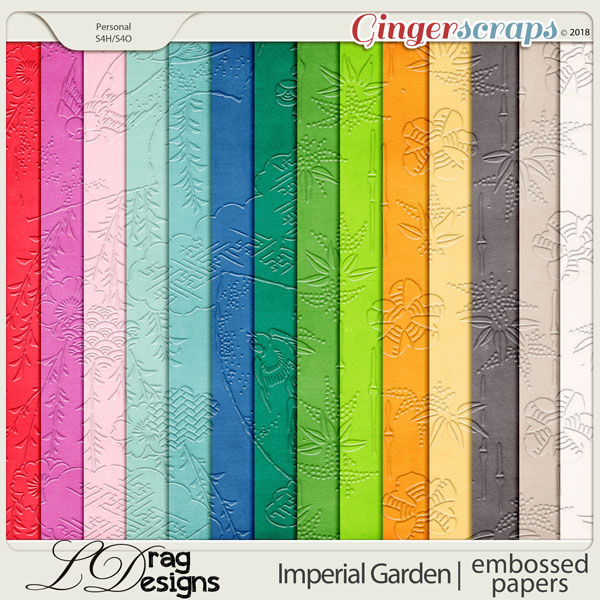 Imperial Garden: Embossed Papers by LDragDesigns
