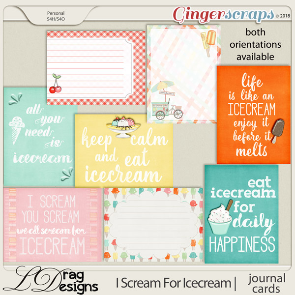 I Scream For Icecream: Journal Cards by LDrag Designs