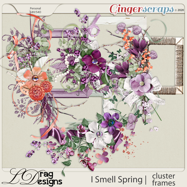 I Smell Spring: Cluster Frames by LDragDesigns