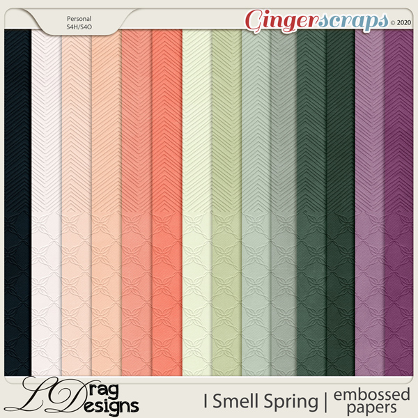 I Smell Spring: Embossed Papers by LDragDesigns