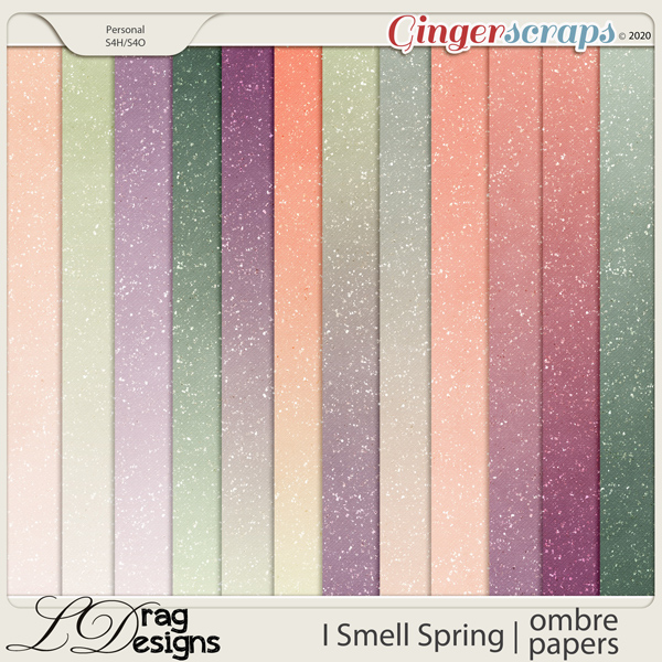 I Smell Spring: Ombre Papers by LDragDesigns