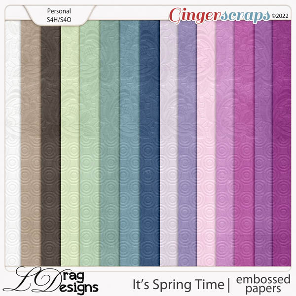 It's Spring Time: Embossed Papers by LDragDesigns