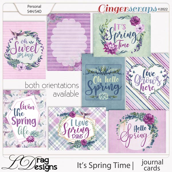 It's Spring Time: Journal Cards by LDragDesigns