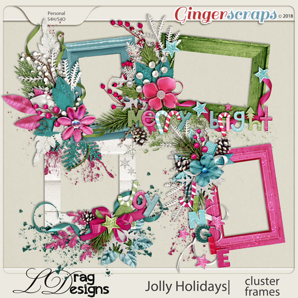 Jolly Holidays: Cluster Frames by LDragDesigns