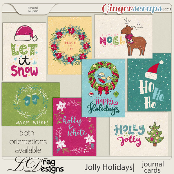 Jolly Holidays: Journal Cards by LDragDesigns