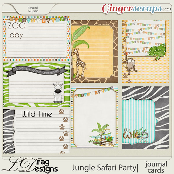 Jungle Safari Party: Journal Cards by LDragDesigns