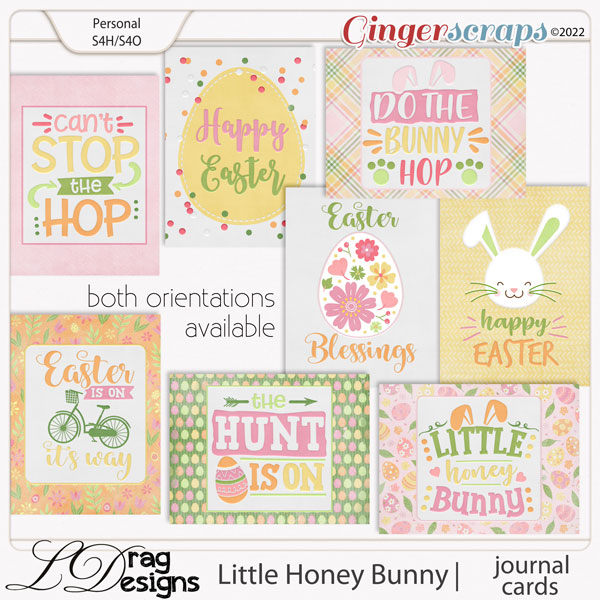 Little Honey Bunny: Journal Cards by LDragDesigns