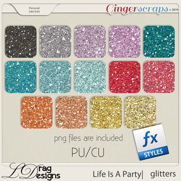 Life Is A Party: Glitterstyles by LDragDesigns