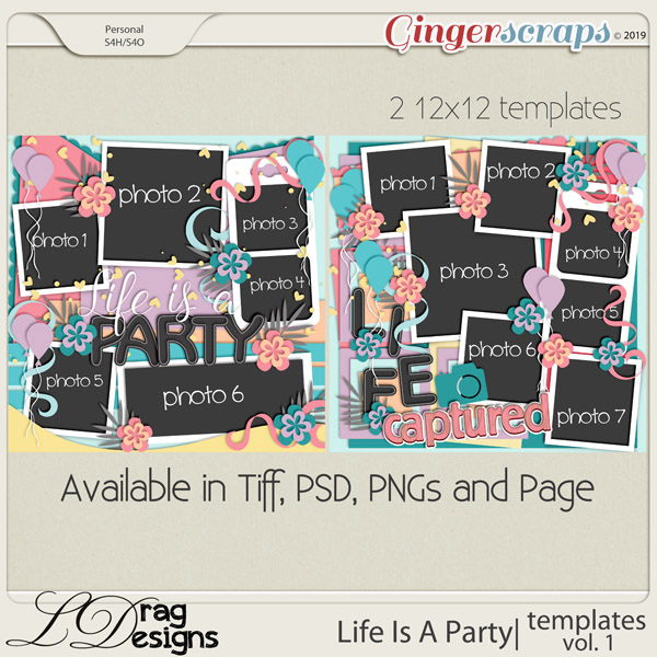 Life Is A Party: Templates Vol. 1 by LDragDesigns