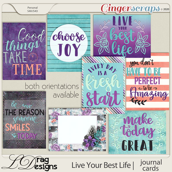 Live Your Best Life: Journal Cards by LDragDesigns