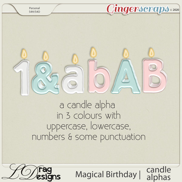 Magical Birthday: Candle Alphas by LDragDesigns