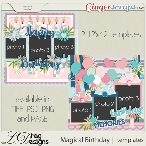 Magical Birthday: Templates by LDragDesigns
