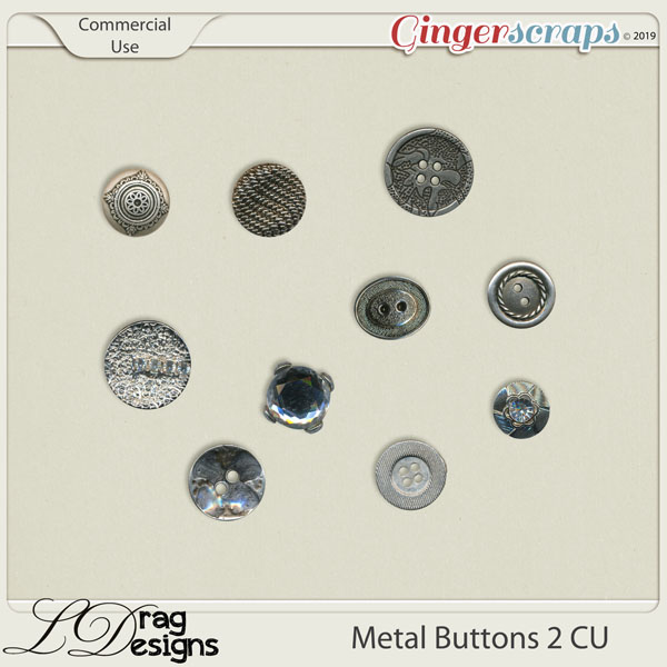 Metal Buttons 2 CU by LDragDesigns