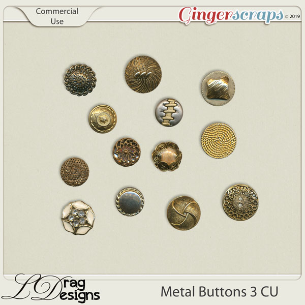 Metal Buttons 3 CU by LDragDesigns