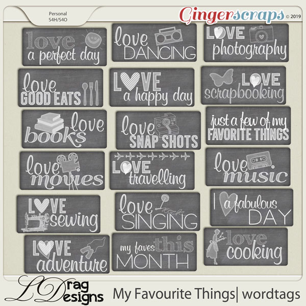 My Favourite Things: Wordtags by LDragDesigns