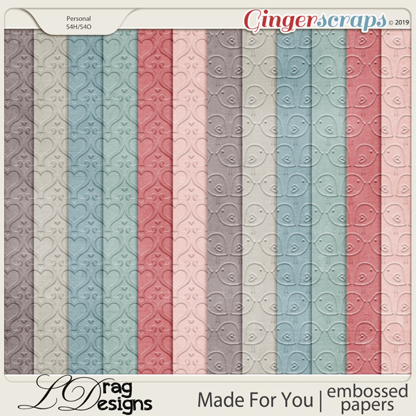 Made For You: Embossed Papers by LDragDesigns