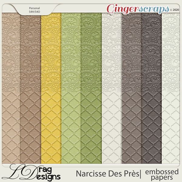 Narcisse Des Près: Embossed Papers by LDragDesigns