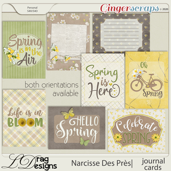 Narcisse Des Près: Journal Cards by LDragDesigns