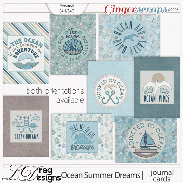 Ocean Summer Dreams: Journal Cards by LDragDesigns