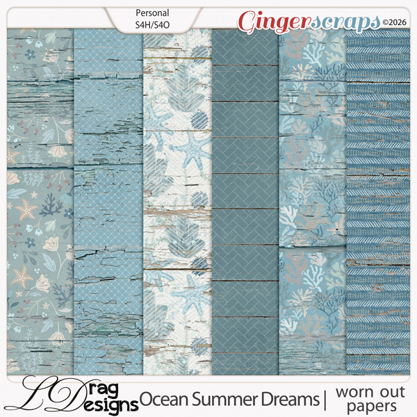 Ocean Summer Dreams: Worn Out Papers by LDragDesigns