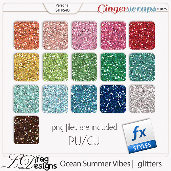 Ocean Summer Vibes : Glitterstyles by LDragDesigns