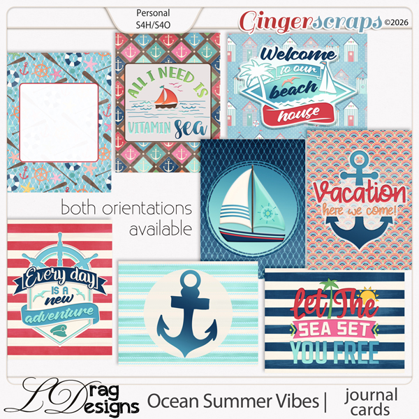 Ocean Summer Vibes : Journal Cards by LDragDesigns