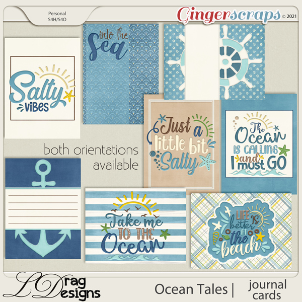 Ocean Tales: Journal Cards by LDragDesigns