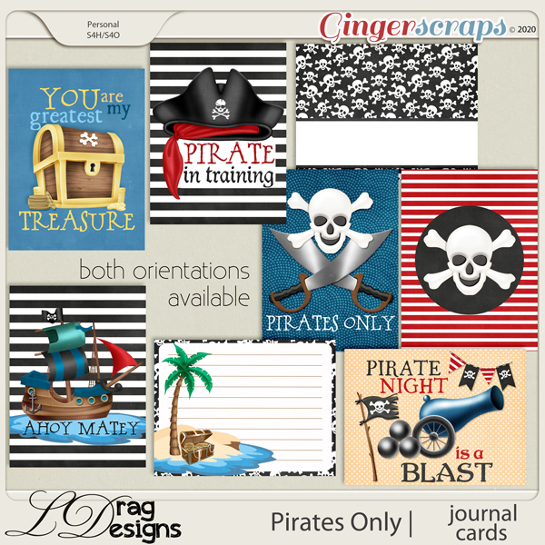 Pirates Only: Journal Cards by LDragDesigns
