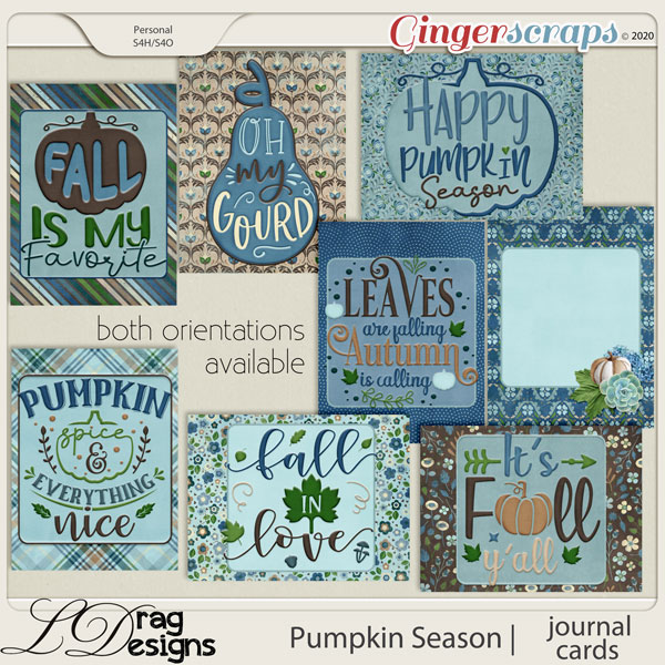 Pumpkin Season: Journal Cards by LDragDesigns