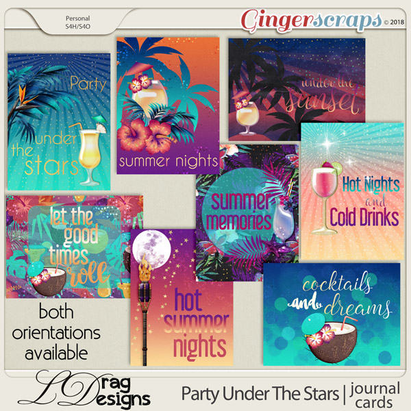 Party Under The Stars: Journal Cards by LDragDesigns